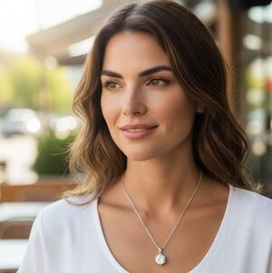 2 Carat Moissanite And Sterling Silver Necklace